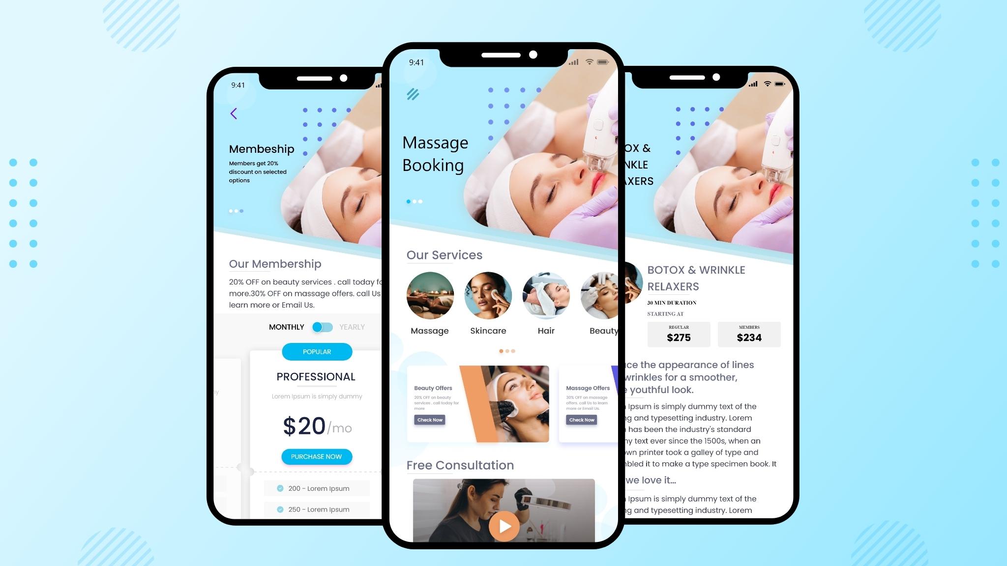 massage app banner